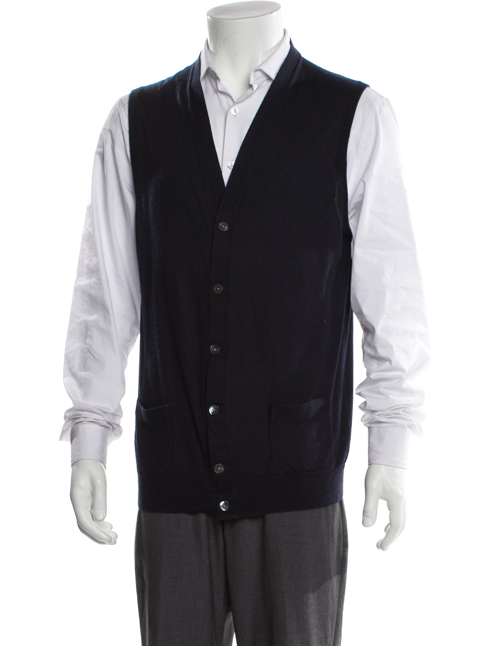 Cesare Attolini Cashmere V-Neck Sweater Vest